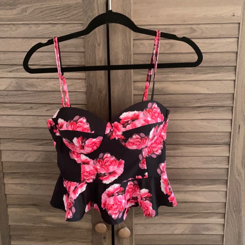 Albion Fit Antigua Peplum Swim Top